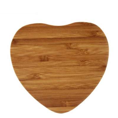 Bamboo electronics wood heart shaped 5W 10W mobile stand qi wireless charger pad