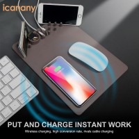 New Trending!! Wireless Charger Mouse Pad Wireless Power bank Charging with Storage Function for iPhone X